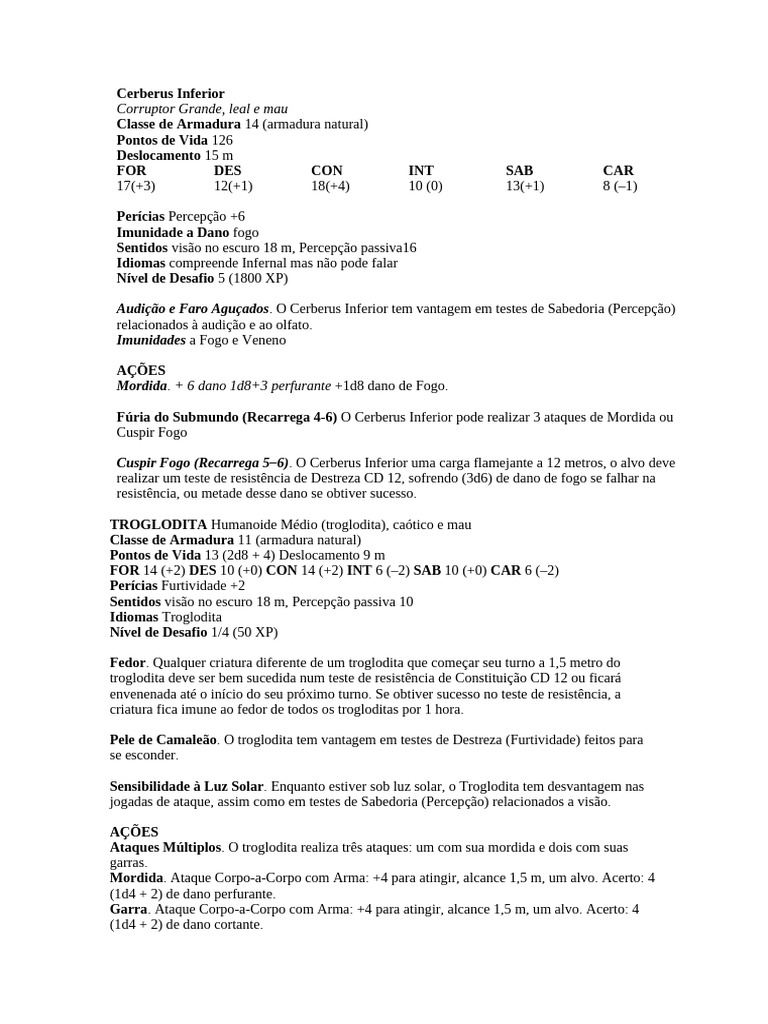 Cerberus Inferior | PDF