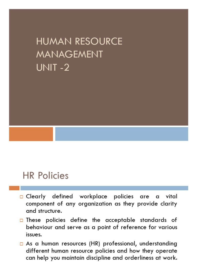 HRM Unit - 2 | PDF