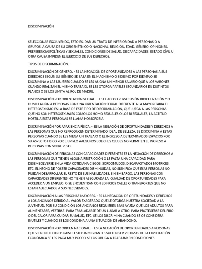 Discrimi Nación | PDF