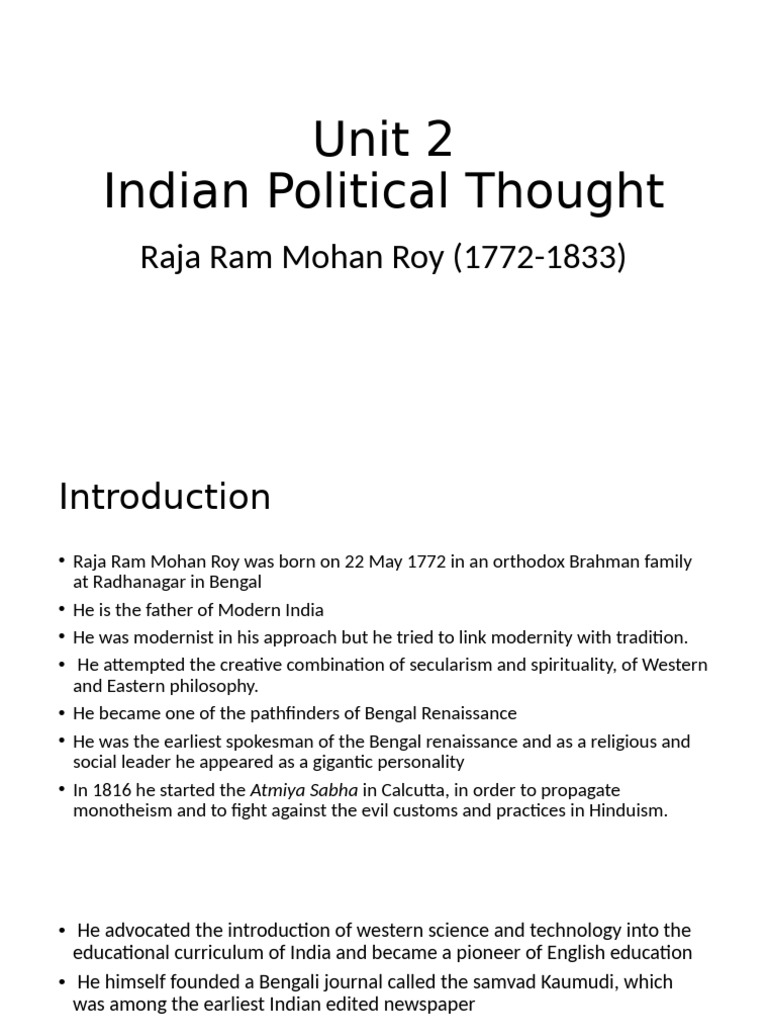 Raja Ram Mohan Roy | PDF