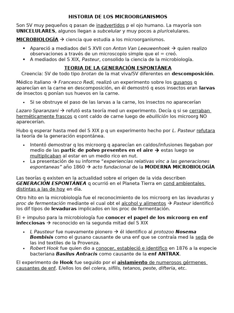 Historia de Los Microorganismos | PDF