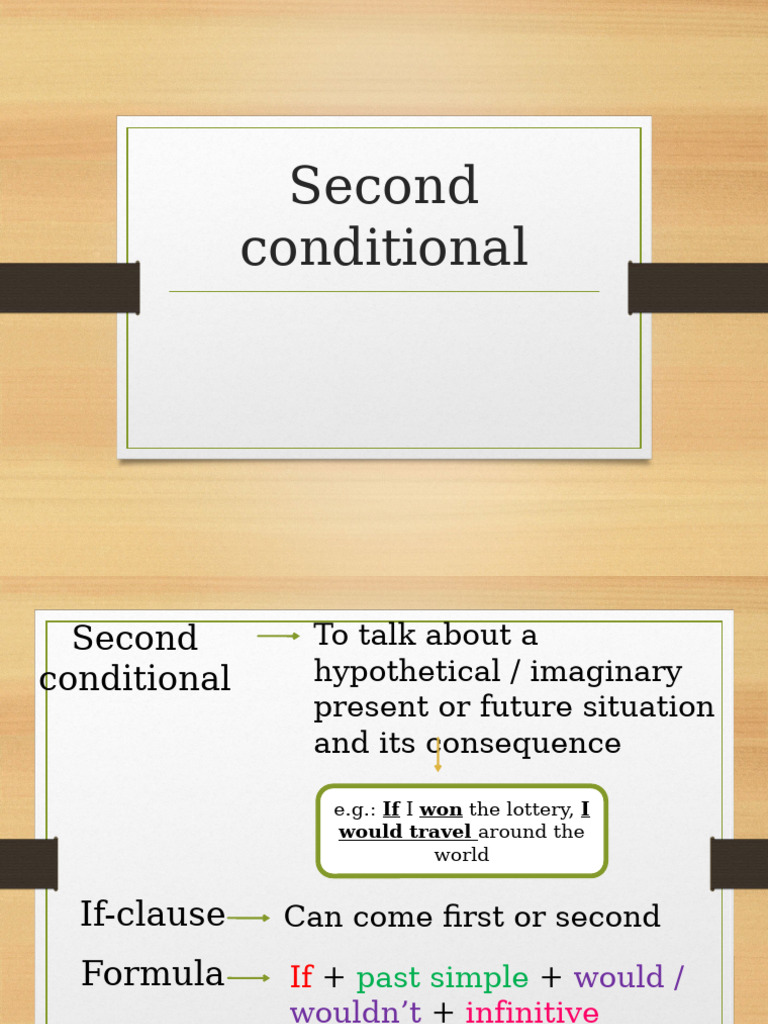Second Conditional Grammar Guides | PDF