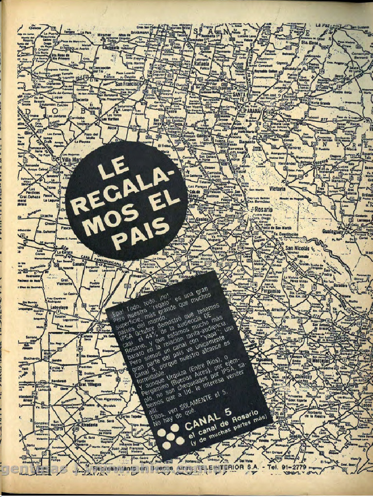 Publicidad Canal 5 Rosario Revista Periscopio 1969 | PDF