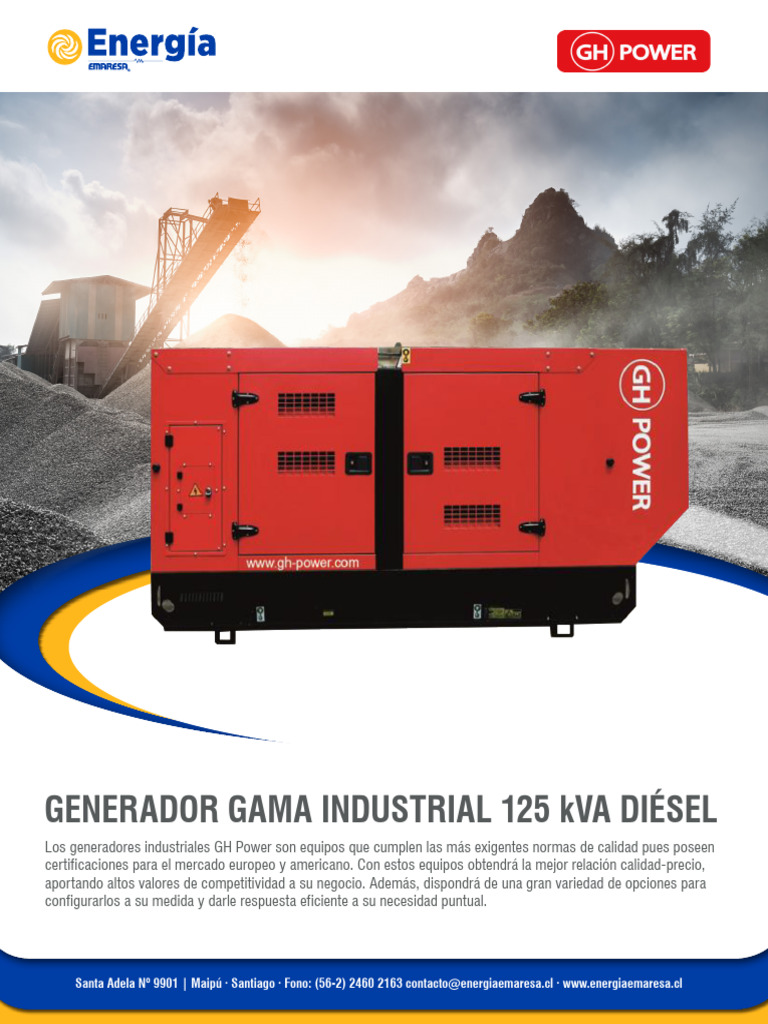 Ficha Técnica GH POWER GH125CSX 50 HZ | PDF