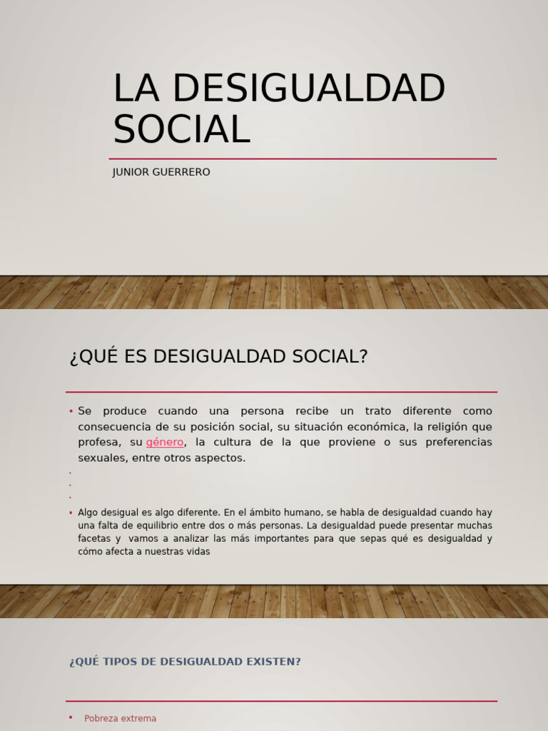 La Desigualdad Social | PDF