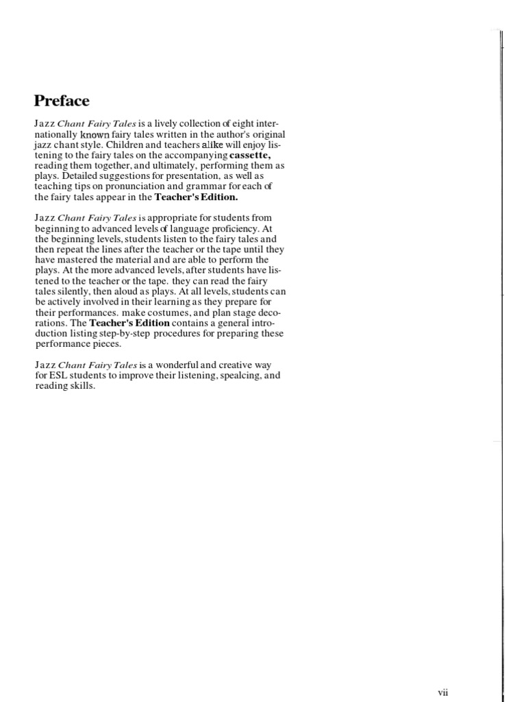 Jazz Chant Fairy Tale | PDF | Poetry