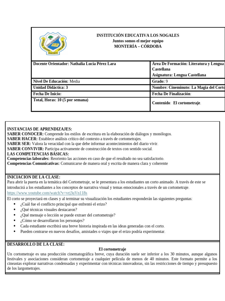 Cortometraje 9 SD | PDF