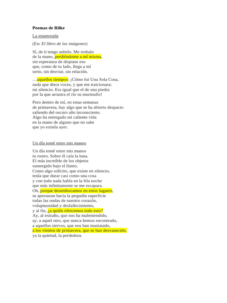 Poemas de Rilke | PDF