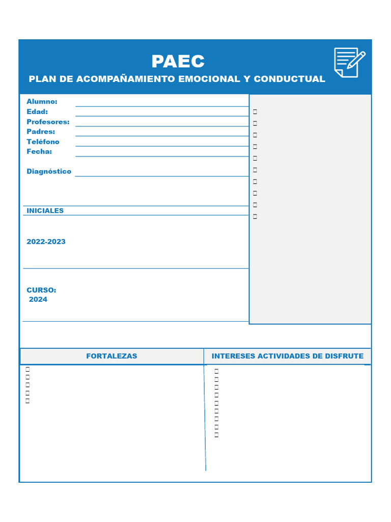 Ejemplo de PAEC 1722404396 | PDF | Las emociones | Sicología