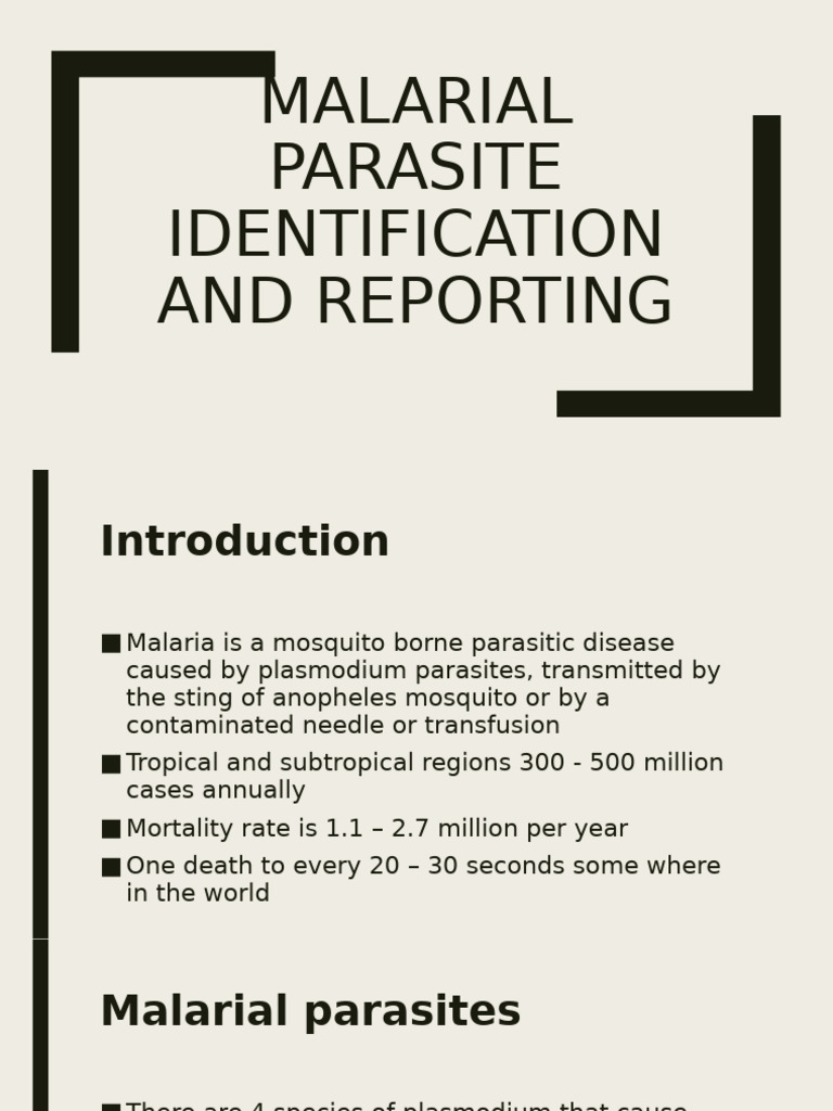 10.malarial Parasite Identification and Reporting | PDF
