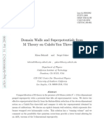 Domain Walls and Superpotentials From M Theory On Calabi-Yau Three-Folds