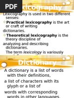 Lexicography