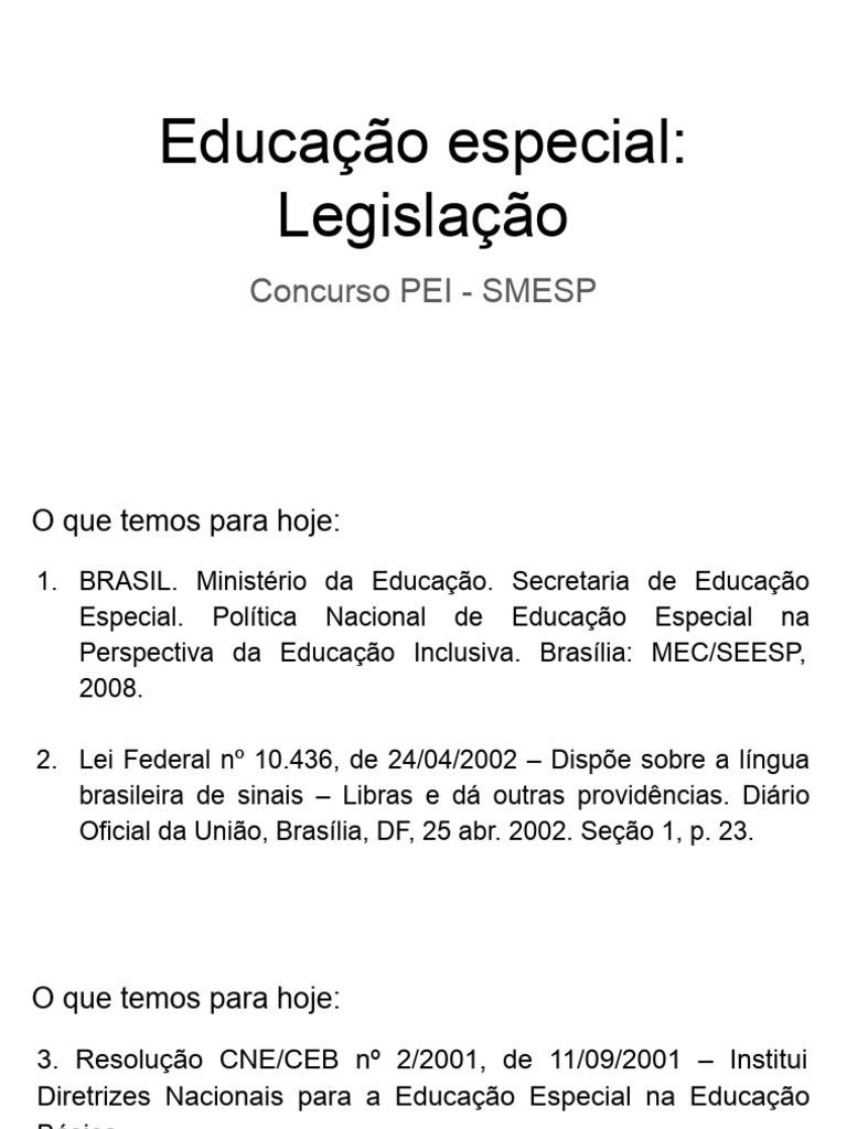 1611 Legislacaofederal Legislacaoeducacaoespecial Profdiana | PDF