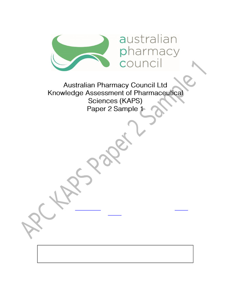 KAPS Exam Paper 2 Sample Questions | PDF | Pharmacokinetics | Emulsion