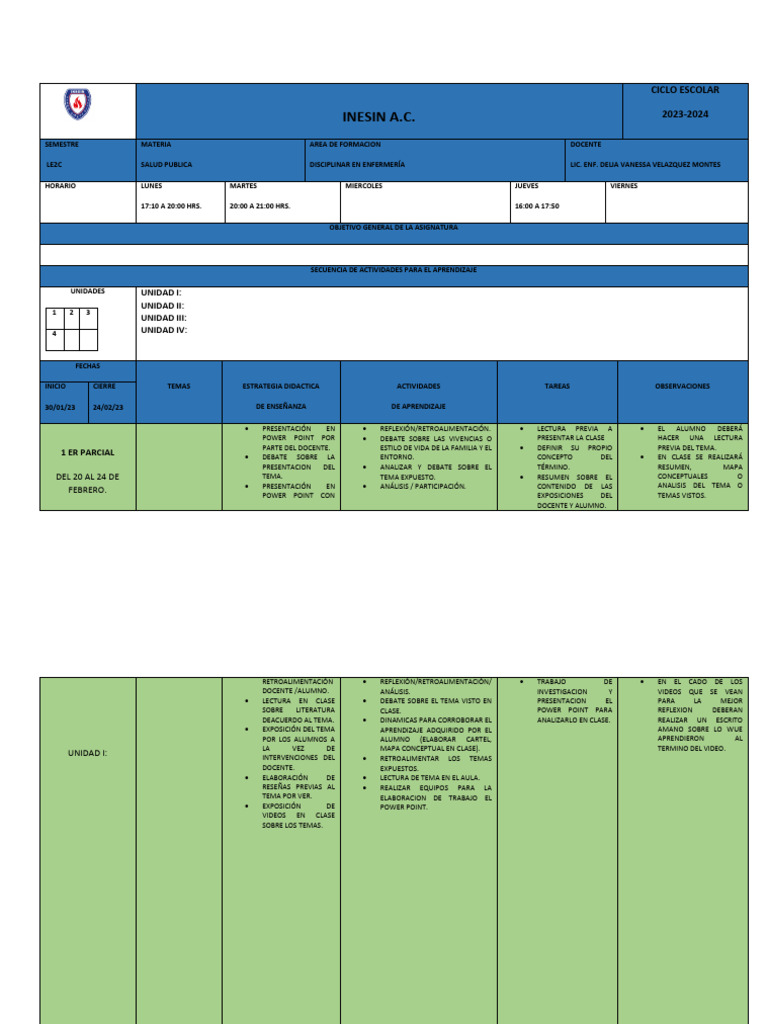 Planeacion 2C Salud Publica | PDF