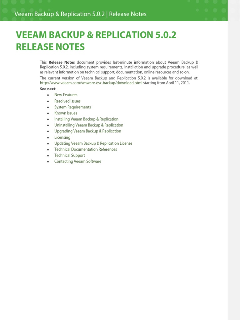 Veeam Backup & Replication 5.0.2 Notes | PDF | File System | Microsoft ...