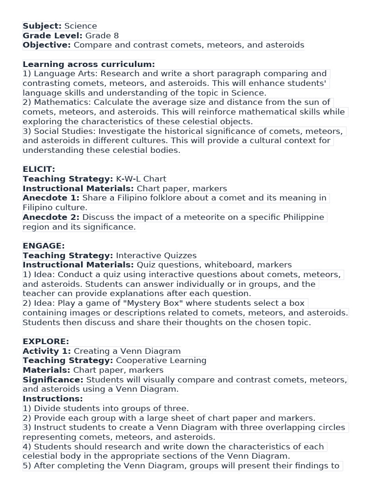 Comets Asteroids And Meteors Pdf