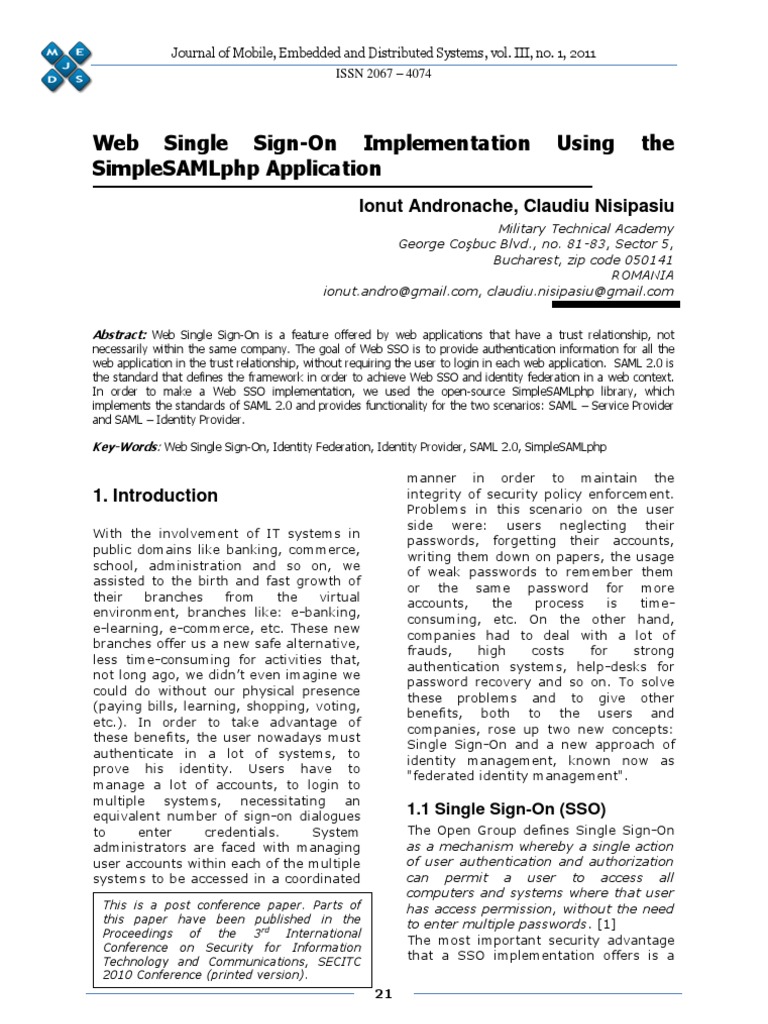 C ASP NET SINGLE SIGN ON IMPLEMENTATION intelligence overview