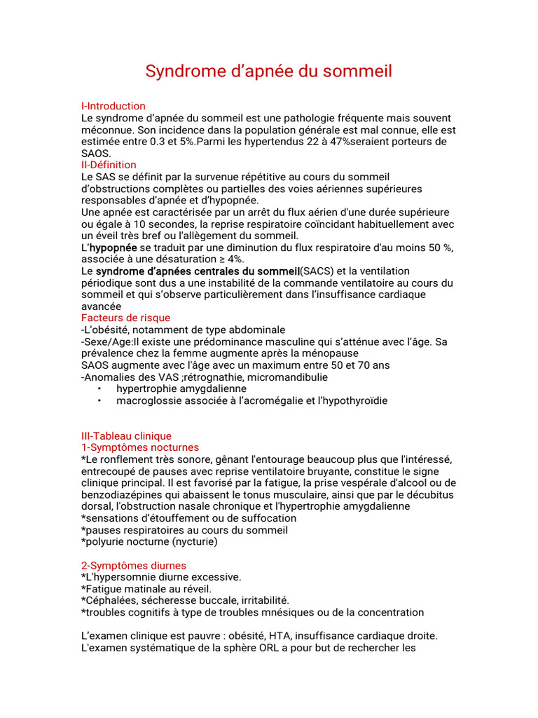 21) Syndrome Du SAOS | PDF