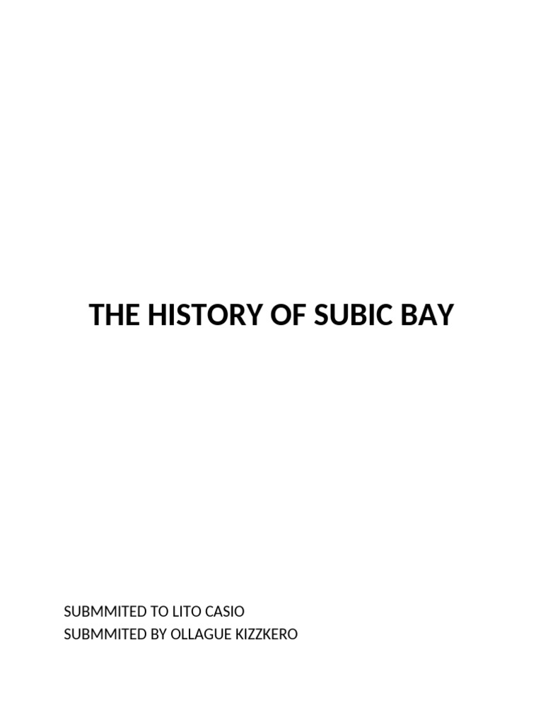 The History of Subic Bay | PDF