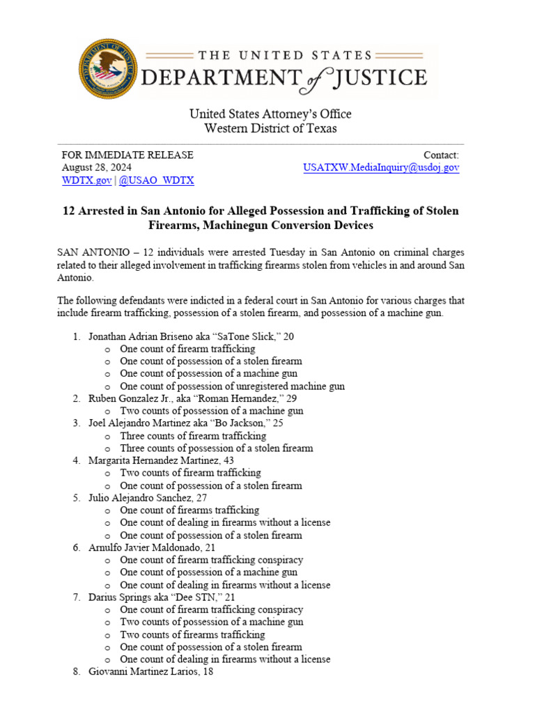 San Antonio ATF Arrests PDF