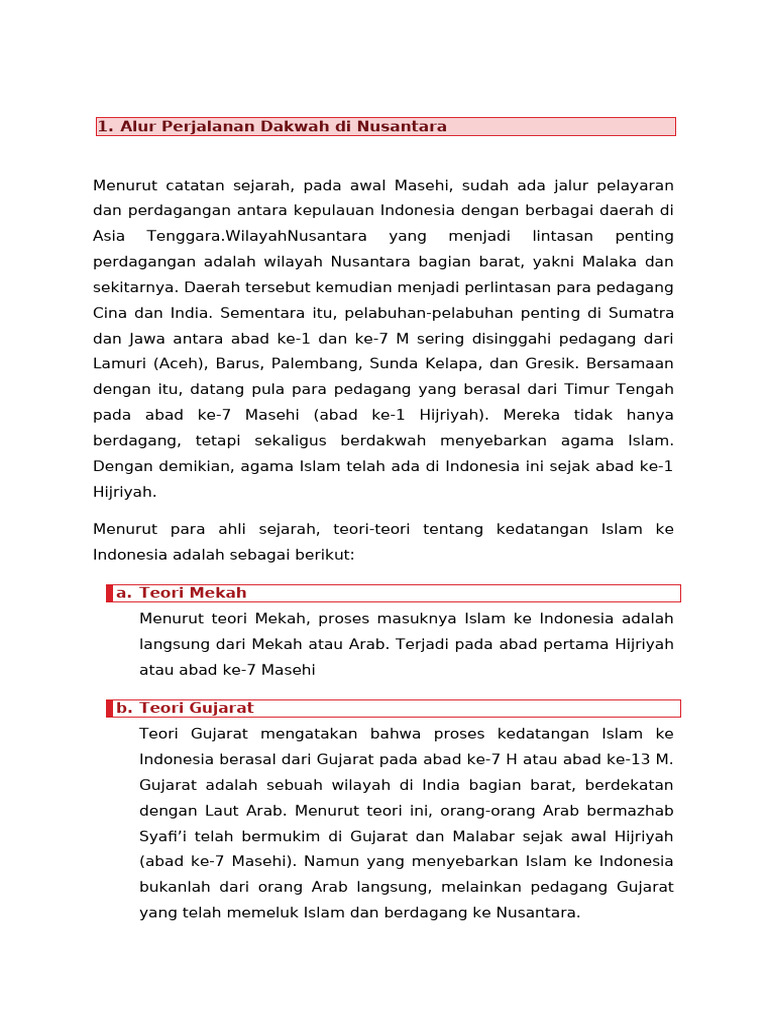 9 Pai Alur Perjalanan Dakwah Di Nusantara Pdf