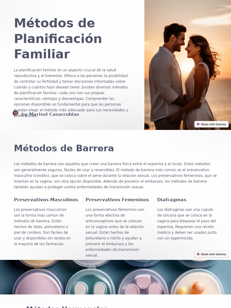 Métodos de Planificación Familiar Efectivos | PDF | Control de la ...