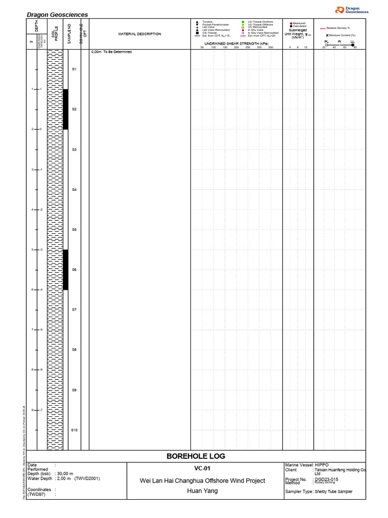 Dragon Geosciences: Borehole Log | PDF