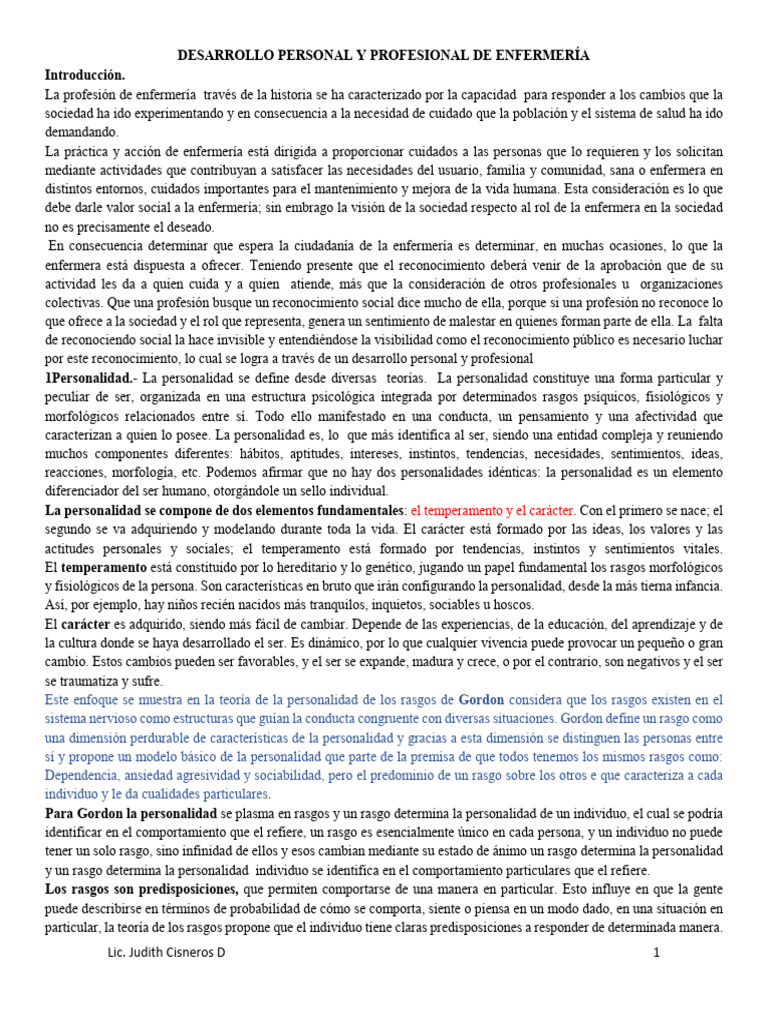 02.1 Desarrollo Personal y Profesional | PDF