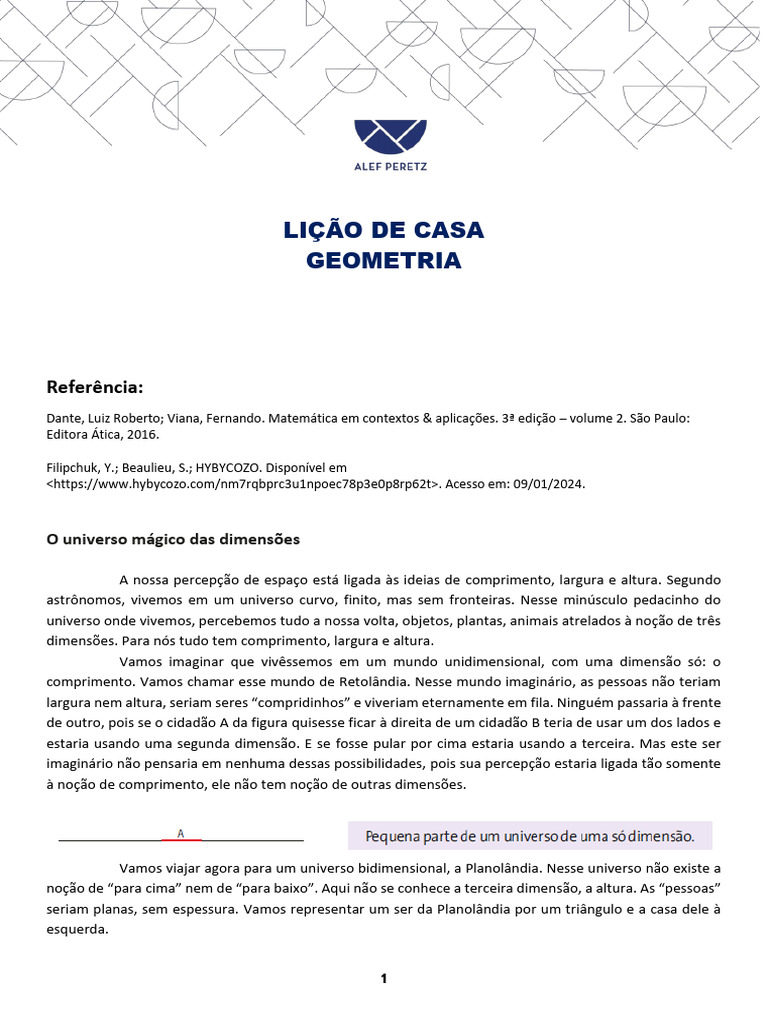 LC2 - 2º Ano - Dimensões | PDF