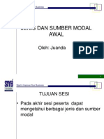 Jenis Dan Sumber Modal Awal