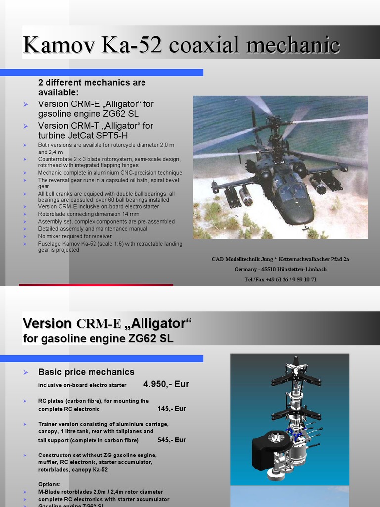 Kamov Ka-52K Coaxial Rotor Mechanics | PDF | Helicopter Rotor | Machines