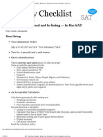 SAT Test Day Checklist - Bring Your Admission Ticket, Calculator, and More