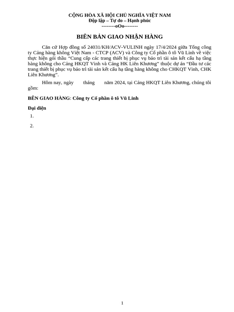 BBGN - TB Tại DLI.L1 | PDF