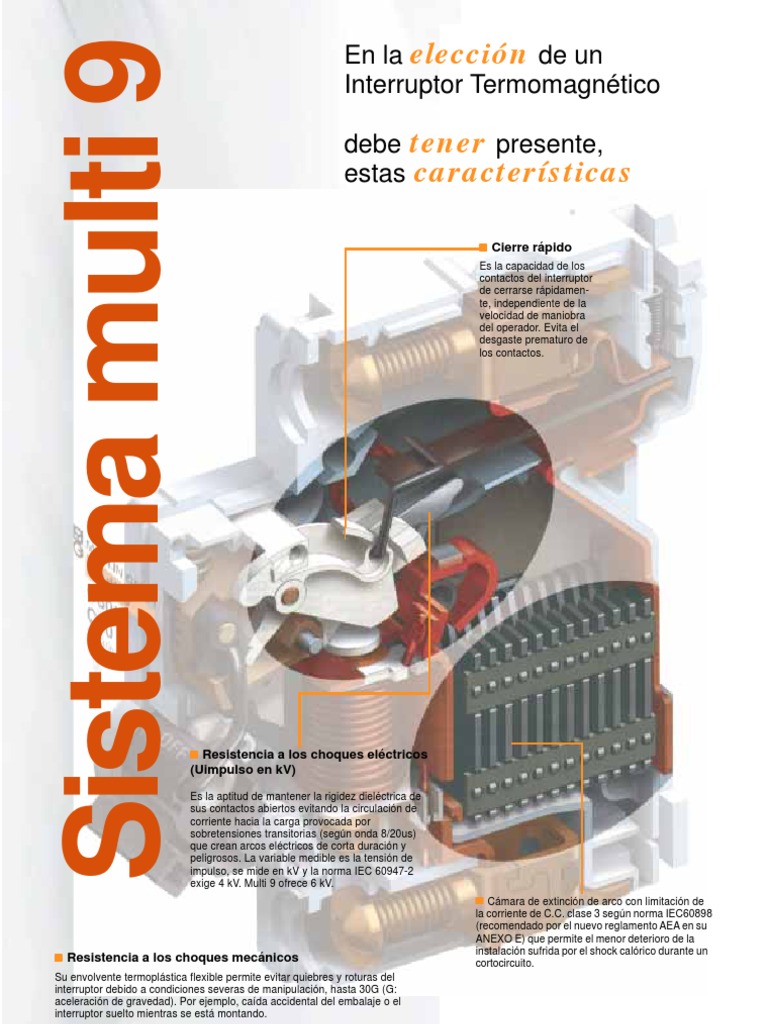 Interruptores Automáticos Multi 9 | PDF | Relé | Electromagnetismo