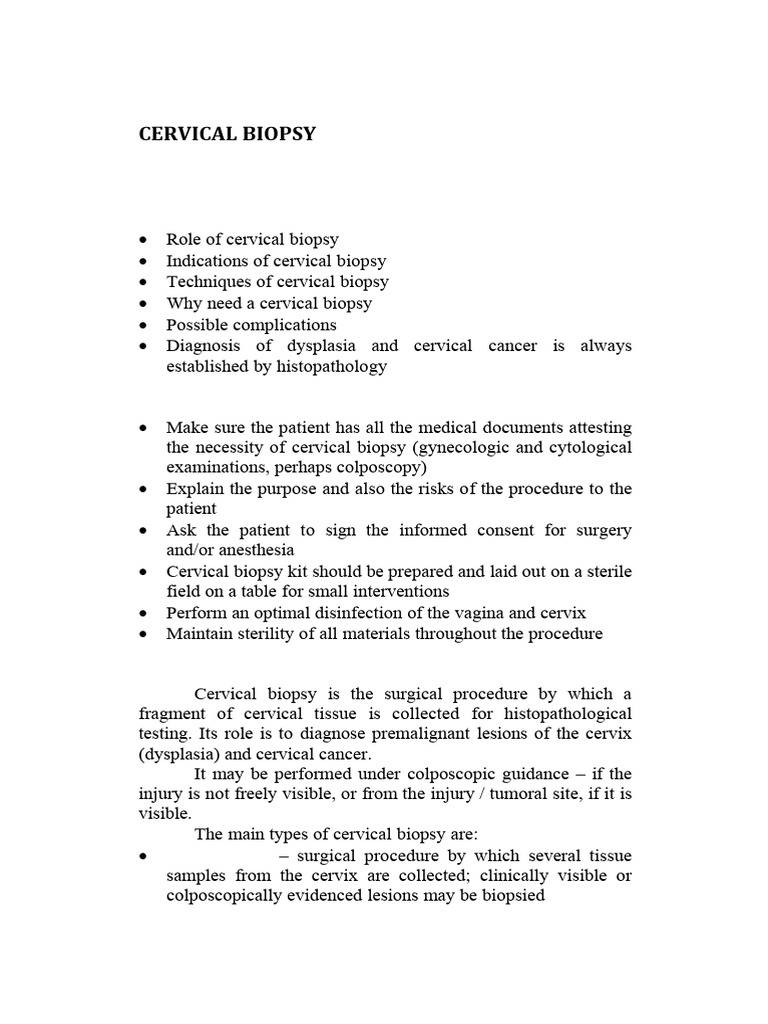 Gine Eng 06 Cervical Biopsy | PDF