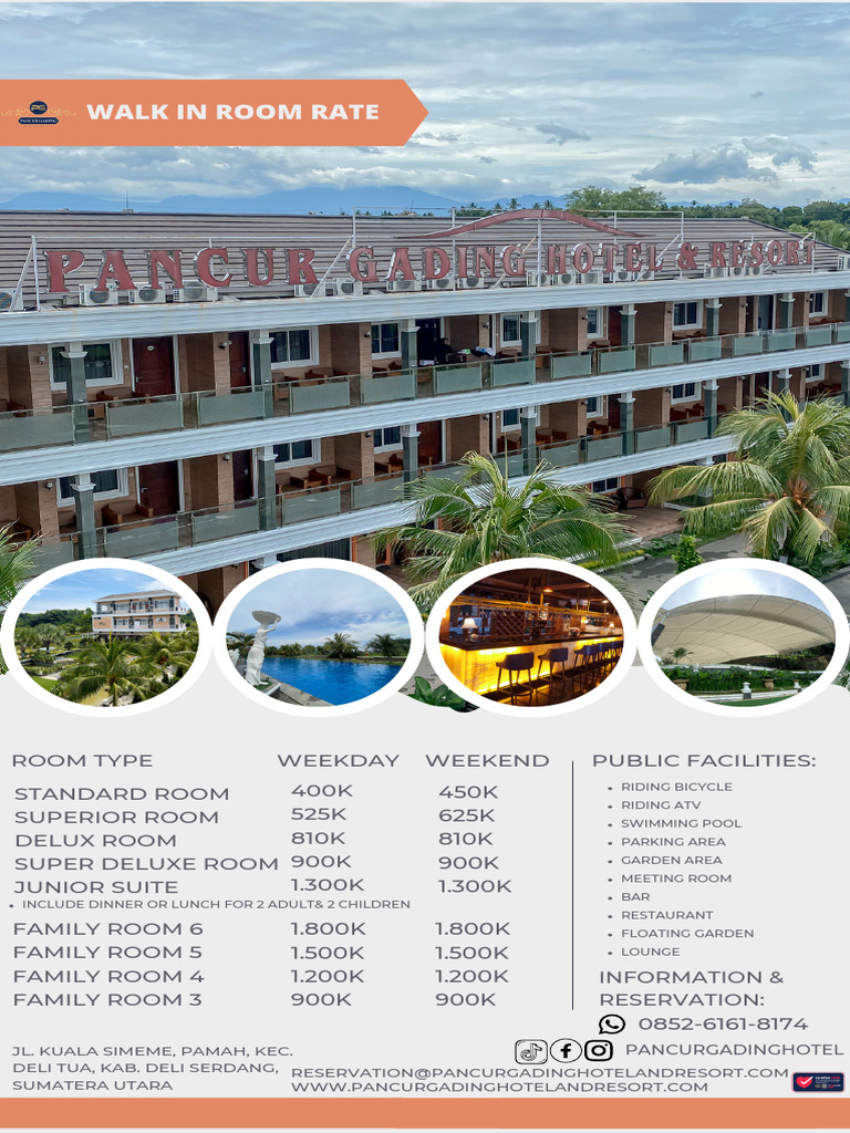 Pancur Gading Hotel Room Rate | PDF