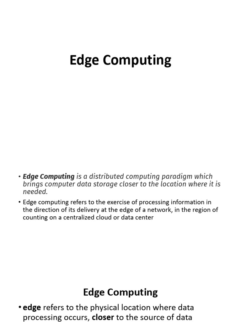 UNIT 1 EDGE COMPUTING CLASS NOTES | PDF
