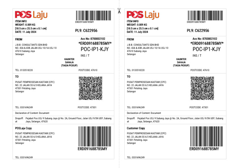 Pos Laju | PDF