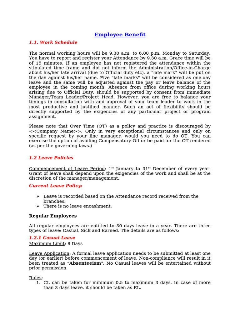 Employee Benefit | PDF