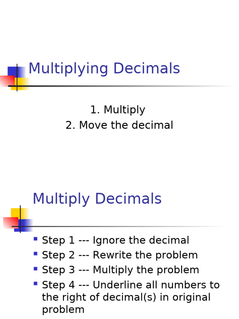 Multiplying Simple Decimals