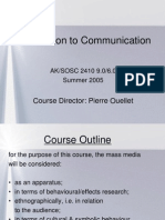 Introduction To Communication: Course Director: Pierre Ouellet