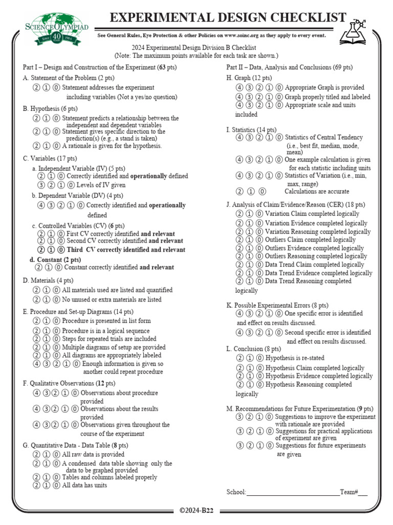 Science Olympiad Div B Rules 2024 For Web | PDF