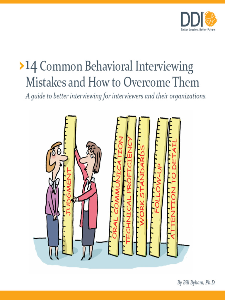 Ddi targeted selection behavioural interview pdf