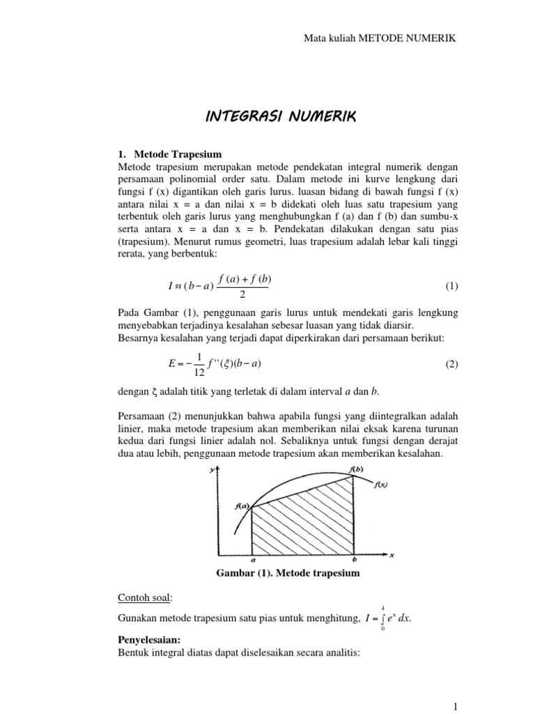 Integrasi Numerik