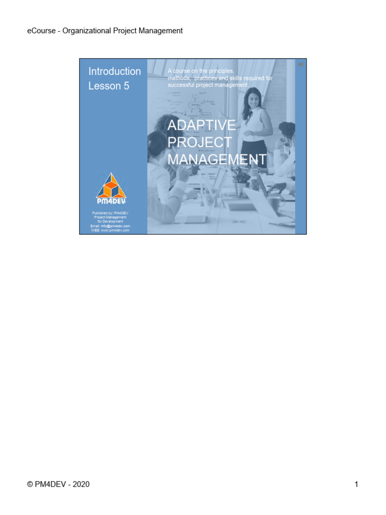 APM Lesson 5 | PDF | Project Management | Educational Technology