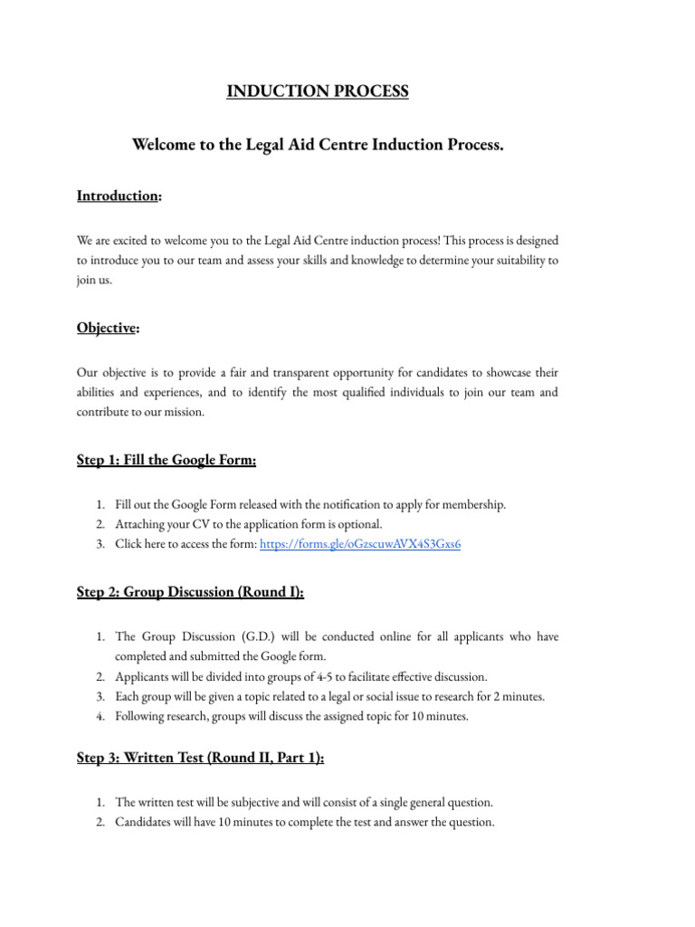 LAC Induction Policy | PDF
