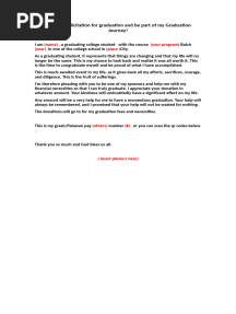 Letter of Solicitation For Graduation