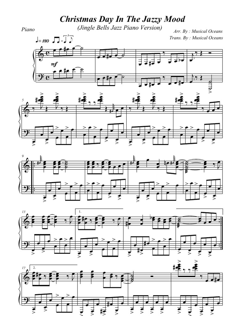 Christmas Day in the Jazzy Mood (Jingle Bells Jazz Piano Version) PDF