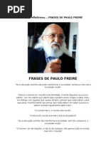 CITAÇÕES DE PAULO FREIRE